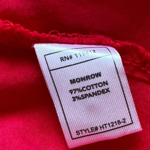 NWT Monrow V-Neck Poplin Button Down Long Sleeve Shirt Pink Womens Large - Picture 11 of 11